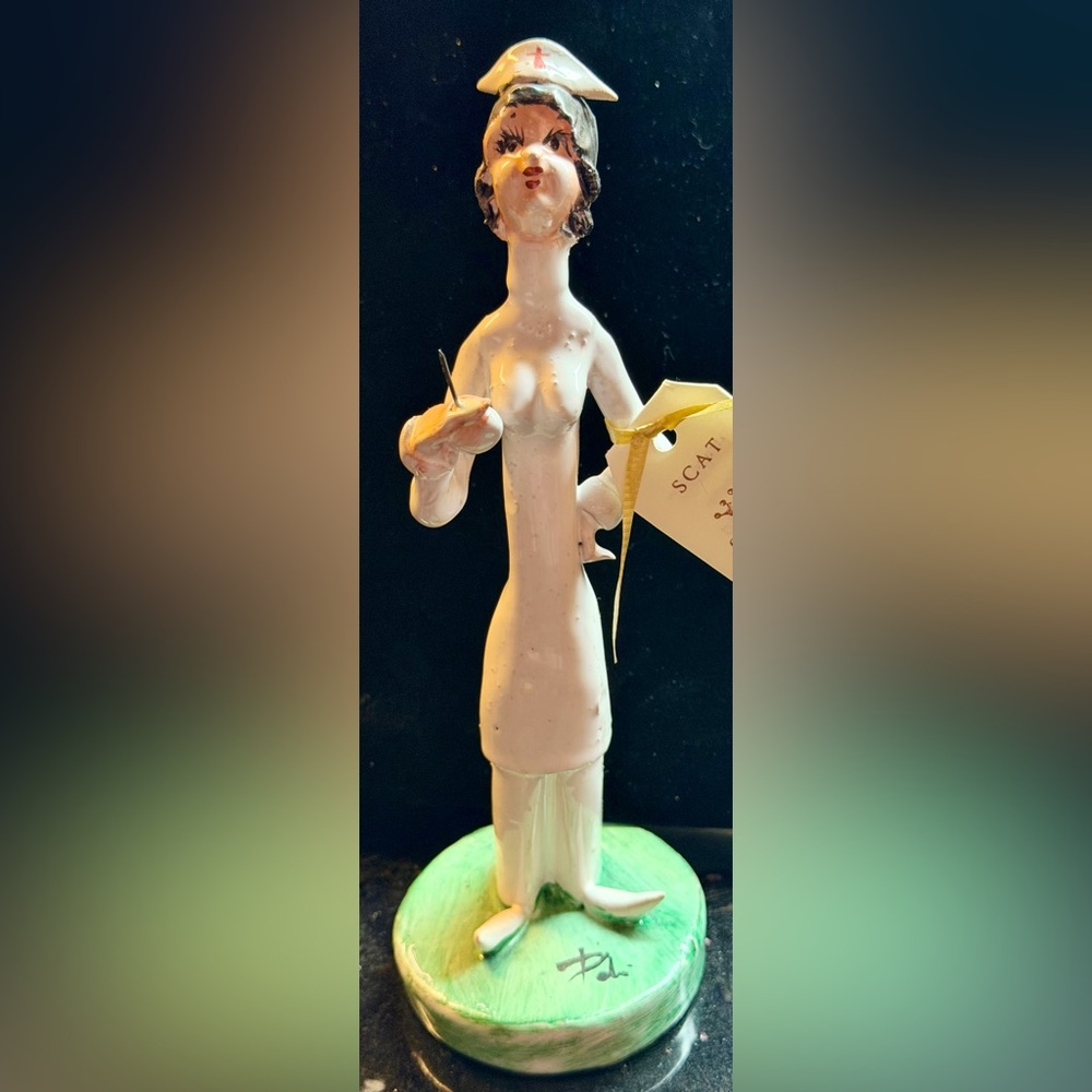 Vintage Nurse Ceramic Figurine